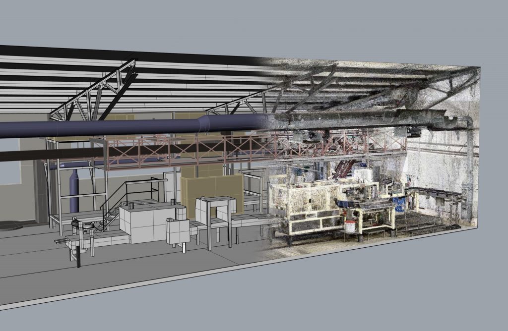 Numérisation 3D d'usines et modélisation 3D